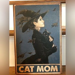 Witch and Black Cat Halloween Wall Decor